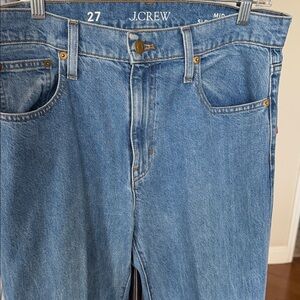 J. Crew women’s mid rise slouchy straight  Fit Mid-Blue Jeans
